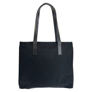 Prada tote Tessuto bag leather shoulder triangular black nylon logo plate